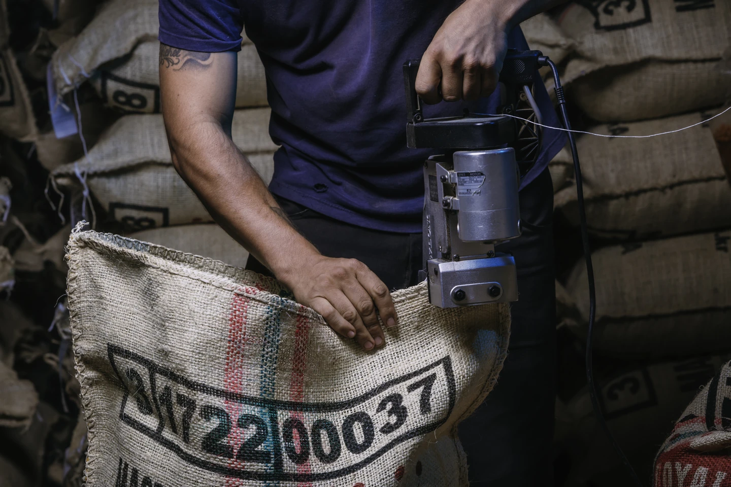Muestra de café para control de calidad y trazabilidad